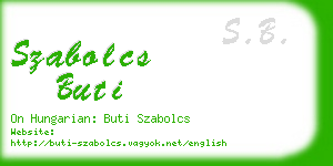 szabolcs buti business card